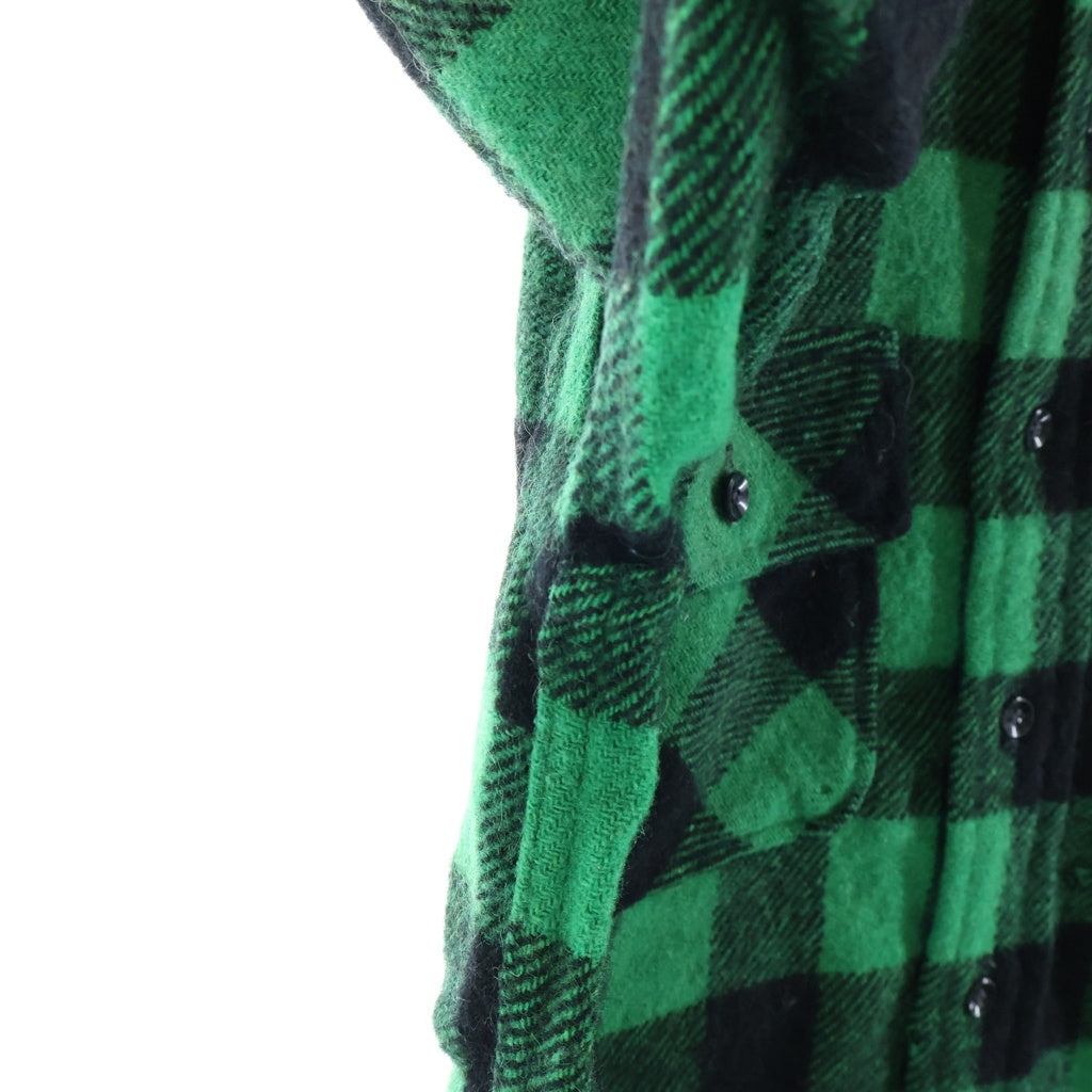 VINTAGE(ヴィンテージ) 50-60S VINTAGE PILGRIM L/S WOOL SHIRT ヴィンテージ チェック柄 長袖ウールシャツ グリーン/ブラック