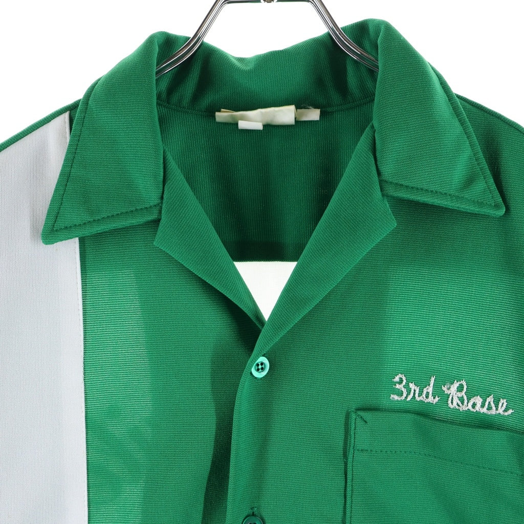 VINTAGE(ヴィンテージ) 70-80S VINTAGE CALIFOLNIA S/S BOWLING SHIRT ヴィンテージ 両面刺繍デザイン 半袖ボーリングシャツ グリーン/ホワイト