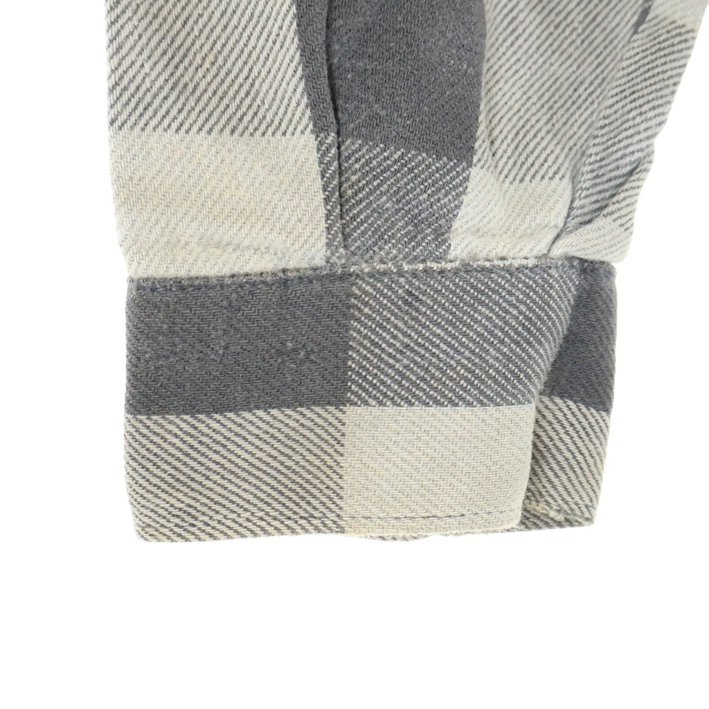 VINTAGE(ヴィンテージ) 80S VINTAGE FIVE BROTHER TALL MAN L/S HEAVY NEL-SHIRT ヴィンテージ トールマン チェック柄 長袖ヘビーネルシャツ グレー/ブラック
