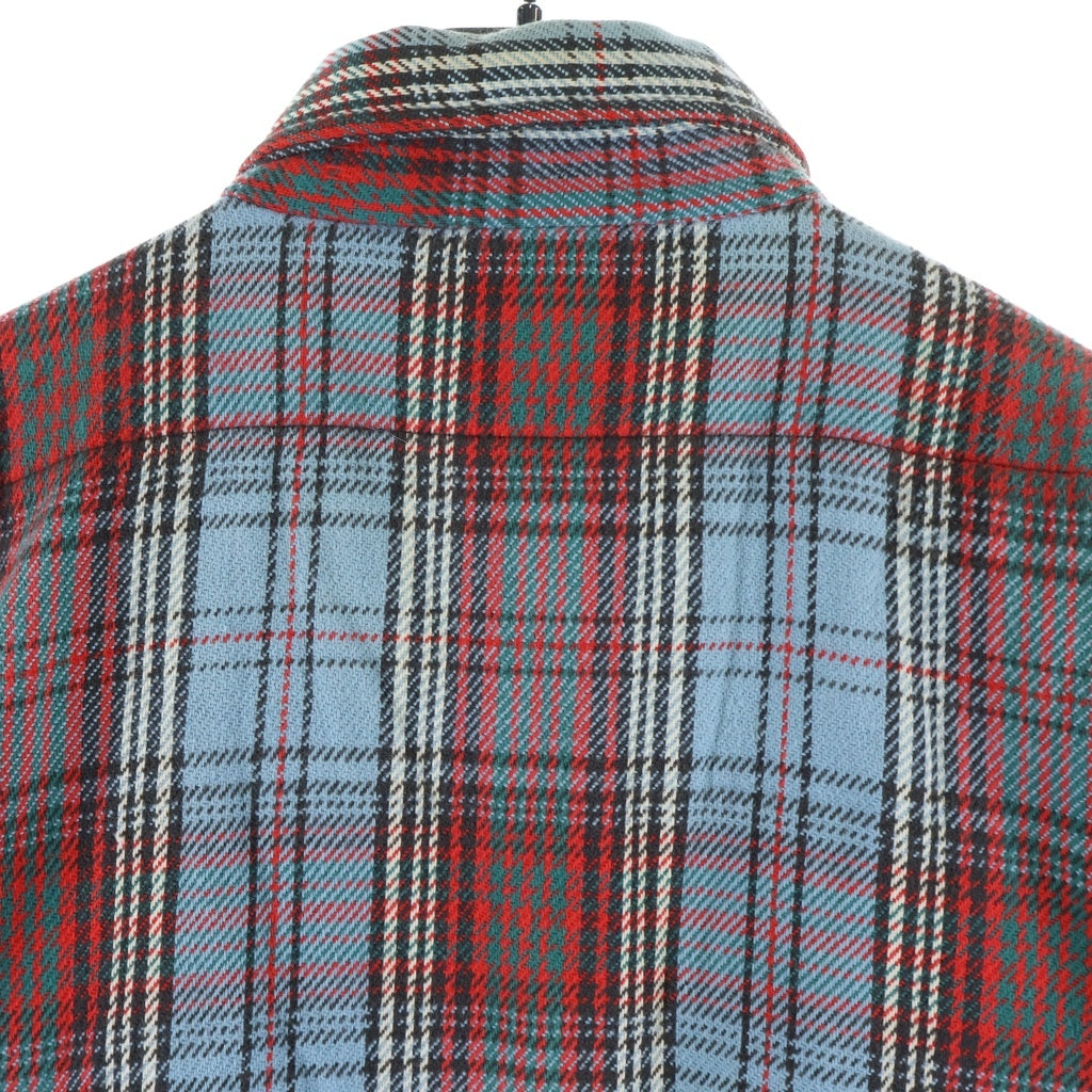 VINTAGE(ヴィンテージ) 70-80S VINTAGE BIGMIKE L/S HEAVY NEL-SHIRT ヴィンテージ ビッグマイク チェック柄 USA製 長袖ヘビーネルシャツ ブルー/レッド