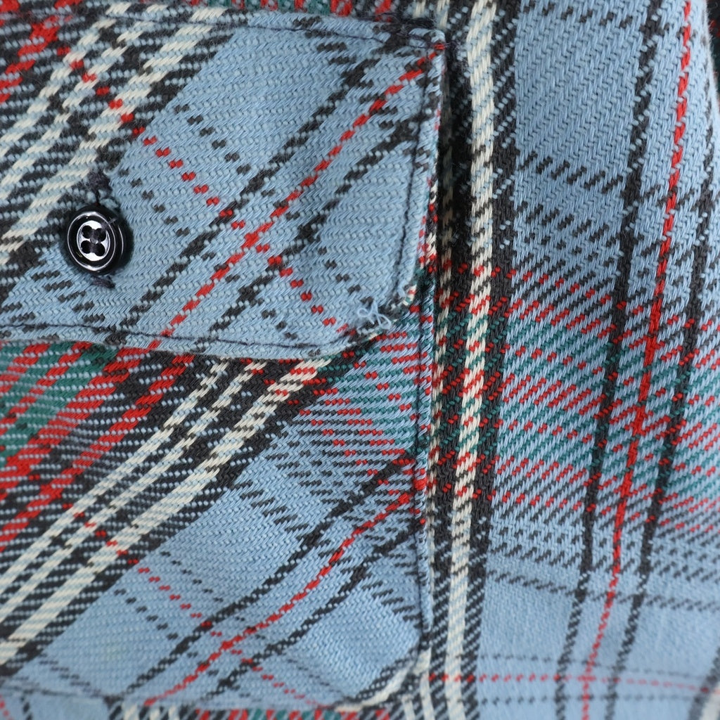 VINTAGE(ヴィンテージ) 70-80S VINTAGE BIGMIKE L/S HEAVY NEL-SHIRT ヴィンテージ ビッグマイク チェック柄 USA製 長袖ヘビーネルシャツ ブルー/レッド