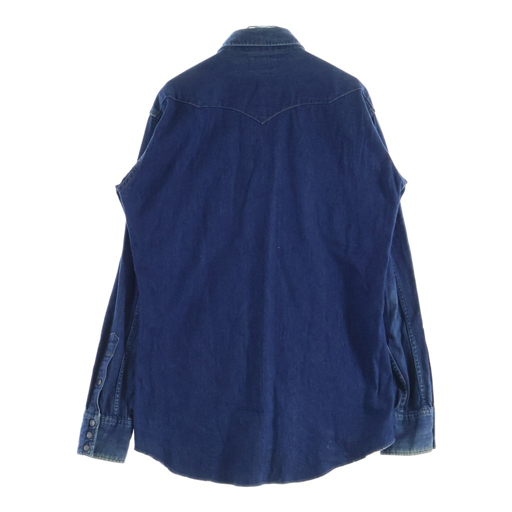 Wrangler(ラングラー) 50S VINTAGE 27-MW DENIM WESTERN SHIRT ヴィンテージ 縦ベルタグ 長袖デニムウェスタンシャツ インディゴ