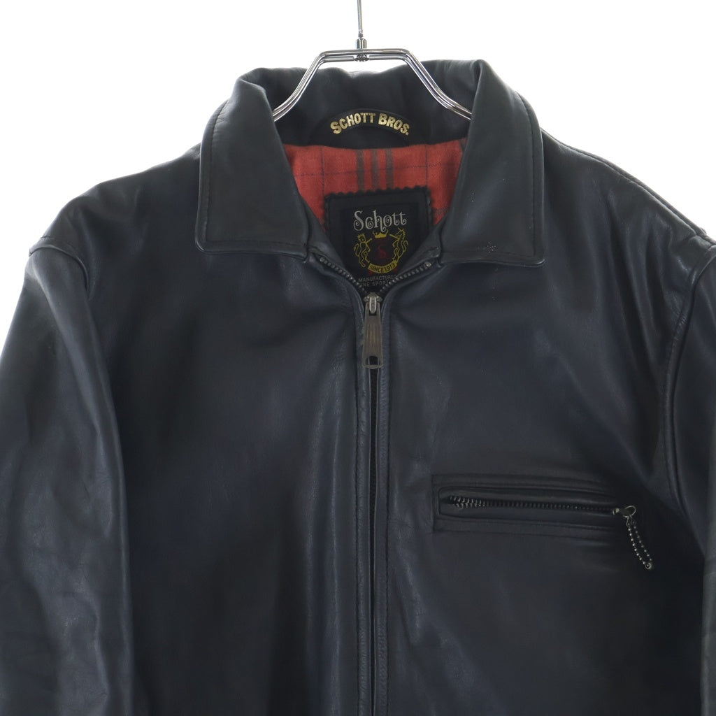 SCHOTT(ショット) クラシックトラックジャケット カウハイド シングルライダースジャケット ブラック 3101022