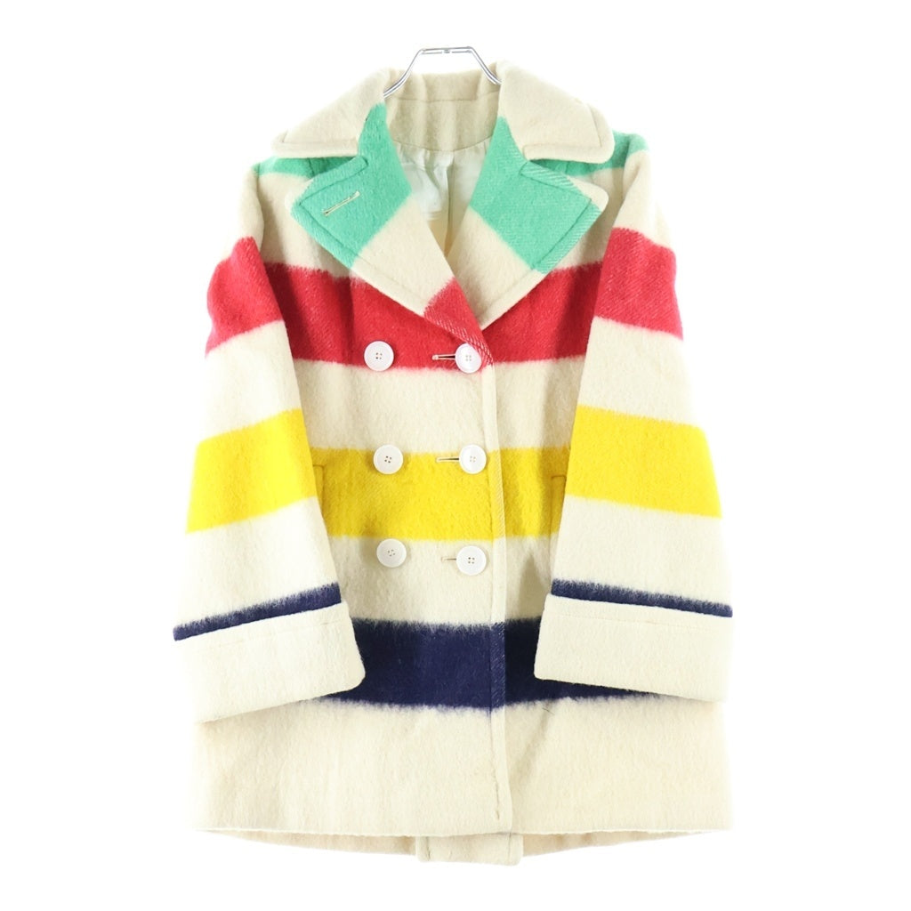 VINTAGE(ヴィンテージ) 60S VINTAGE ILGWU WOOL BLANKET COAT ヴィンテージ マルチボーダー ウールブランケットコート ベージュ