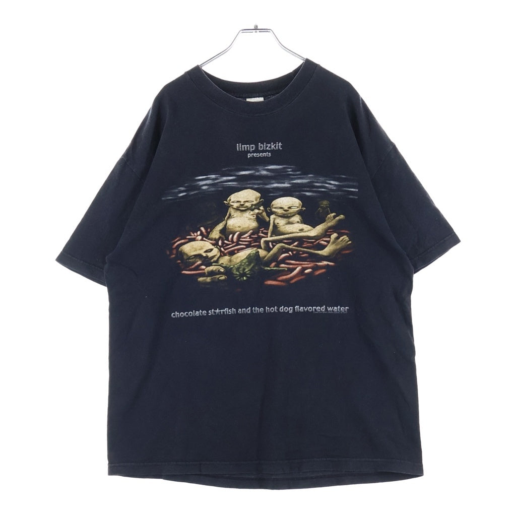 VINTAGE(ヴィンテージ) 00S VINTAGE LIMP BIZKIT CHOCOLATE STARFISH AND THE HOTDOG FLAVORED WATER リンプビズキット ヴィンテージTシャツ 半袖カットソー ブラック