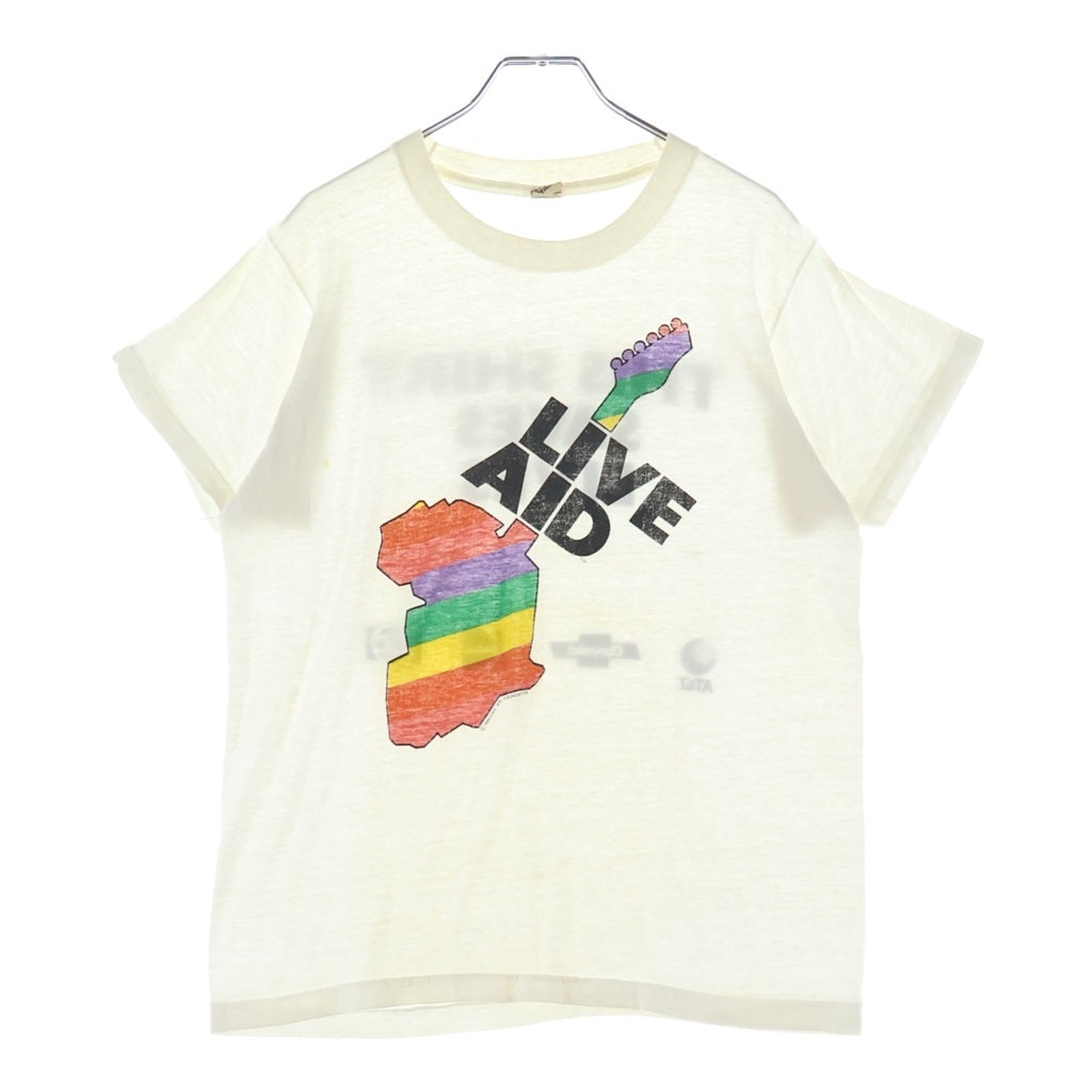 VINTAGE(ヴィンテージ) 80S VINTAGE LIVE AID ライブエイド プリントTシャツ 半袖カットソー ホワイト