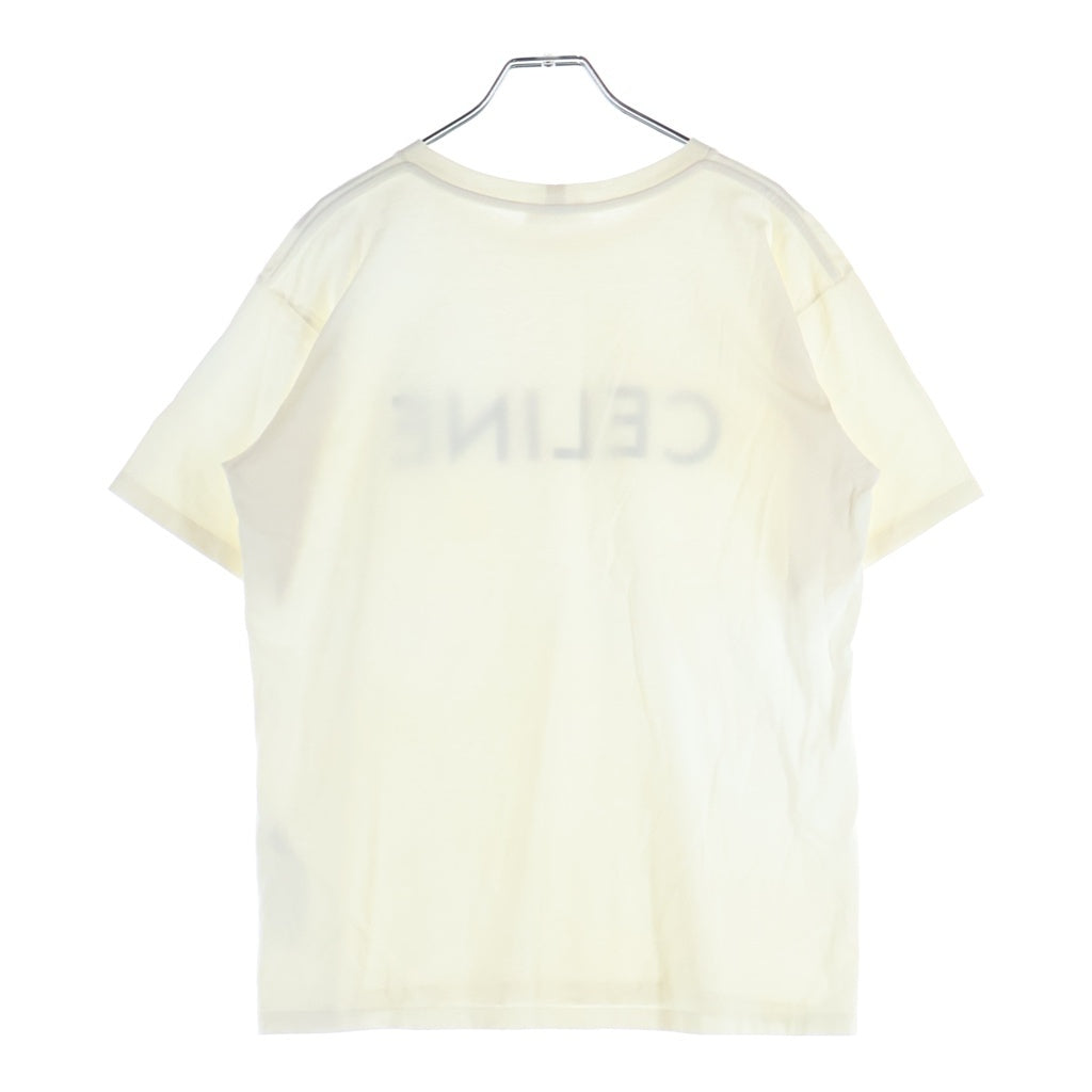 CELINE(セリーヌ) ロゴプリント ルーズ クルーネック半袖Tシャツ カットソー ホワイト 2X764671Q