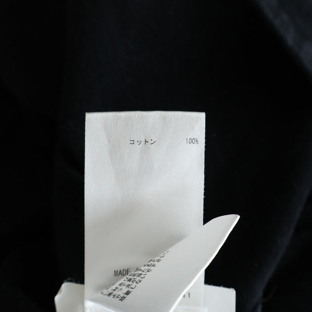 JIL SANDER(ジルサンダー) フロントダブルポケット クルーネック長袖Tシャツ カットソー ブラック KKJMBW0115