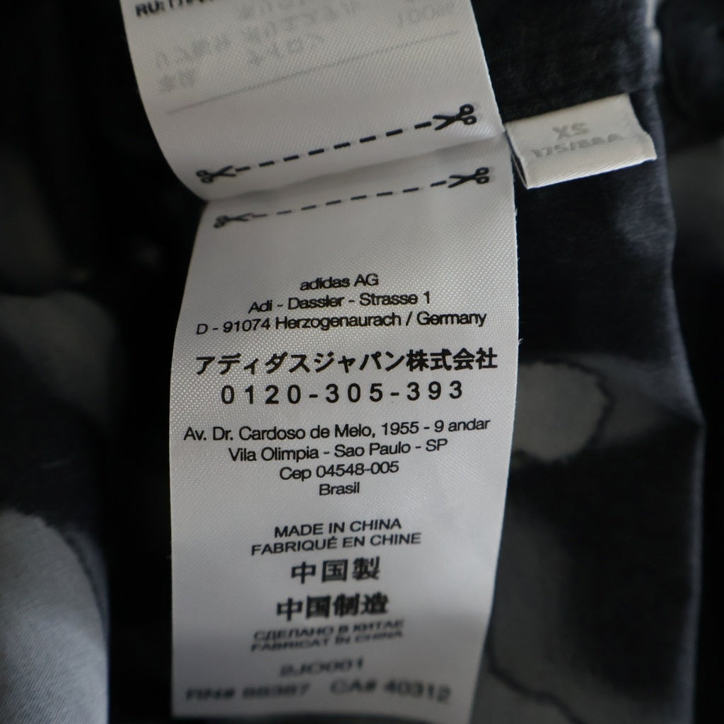 adidas(アディダス) ×Y-3 3-Stripes Short Sleeve Tee ワイスリー スリーストライプス ロゴエンブロイダリー ナイロン Vネック半袖Tシャツ カットソー ブラック HN1975 2J0001