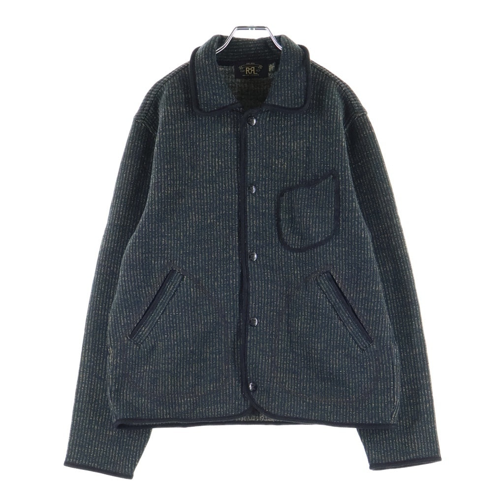 RRL(ダブルアールエル) ニットフリース ジャガード ジャケット ブラック