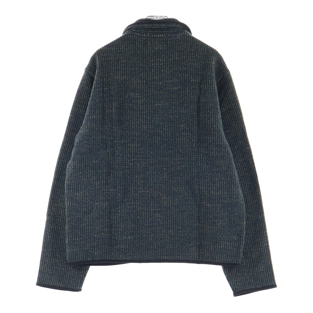 RRL(ダブルアールエル) ニットフリース ジャガード ジャケット ブラック