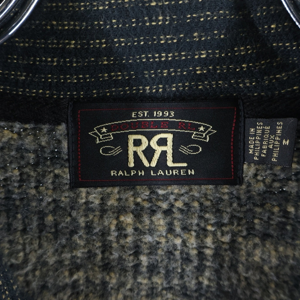 RRL(ダブルアールエル) ニットフリース ジャガード ジャケット ブラック