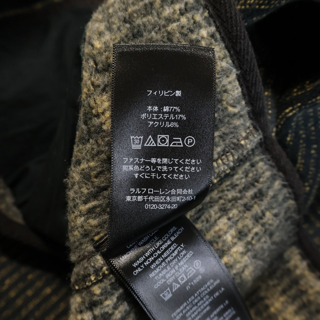 RRL(ダブルアールエル) ニットフリース ジャガード ジャケット ブラック