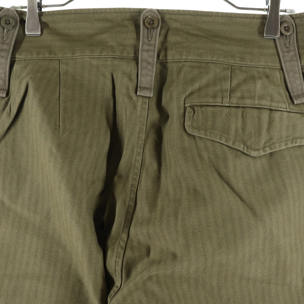 NIGEL CABOURN(ナイジェルケーボン) BATTLE DRESS PANT バトル ヘリンボーンツイル ドレス パンツ カーキ 8048-00-50009
