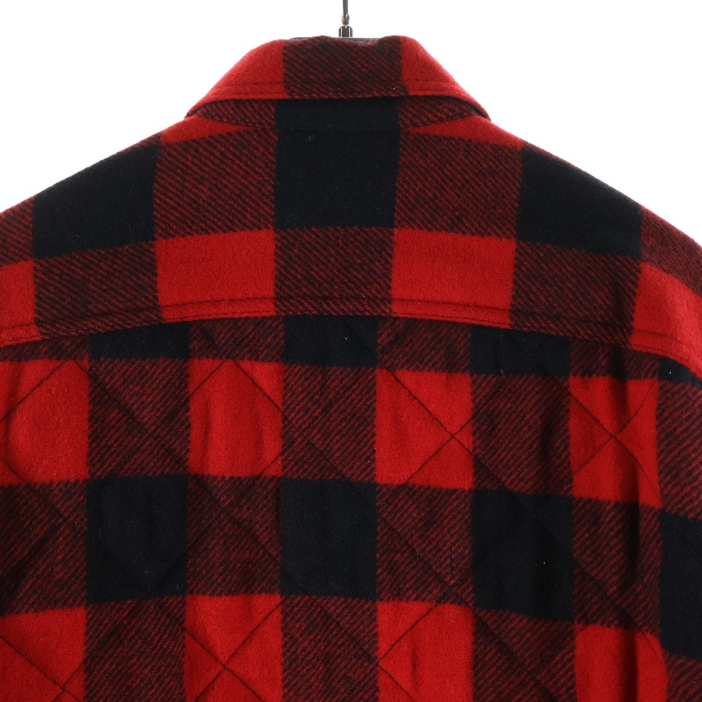 RRL(ダブルアールエル) Quilting Shirt Jacket キルティング チェック 長袖シャツジャケット レッド