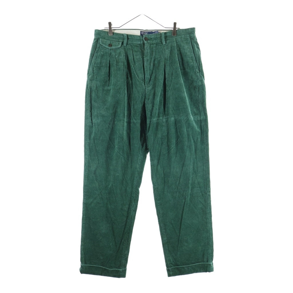 POLO RALPH LAUREN(ポロラルフローレン) WHITMAN RELAXED FIT CORDUROY PANT ホイットマンリラックスフィット コーデュロイパンツ ジップフライ グリーン 710882543003