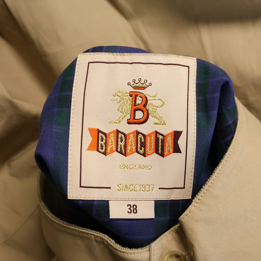 BARACUTA(バラクータ) ×BEAMS G9 Classic Model ジーナインクラシックモデル モックネックジップアップブルゾン ライナーチェック ベージュ BRCPS0598