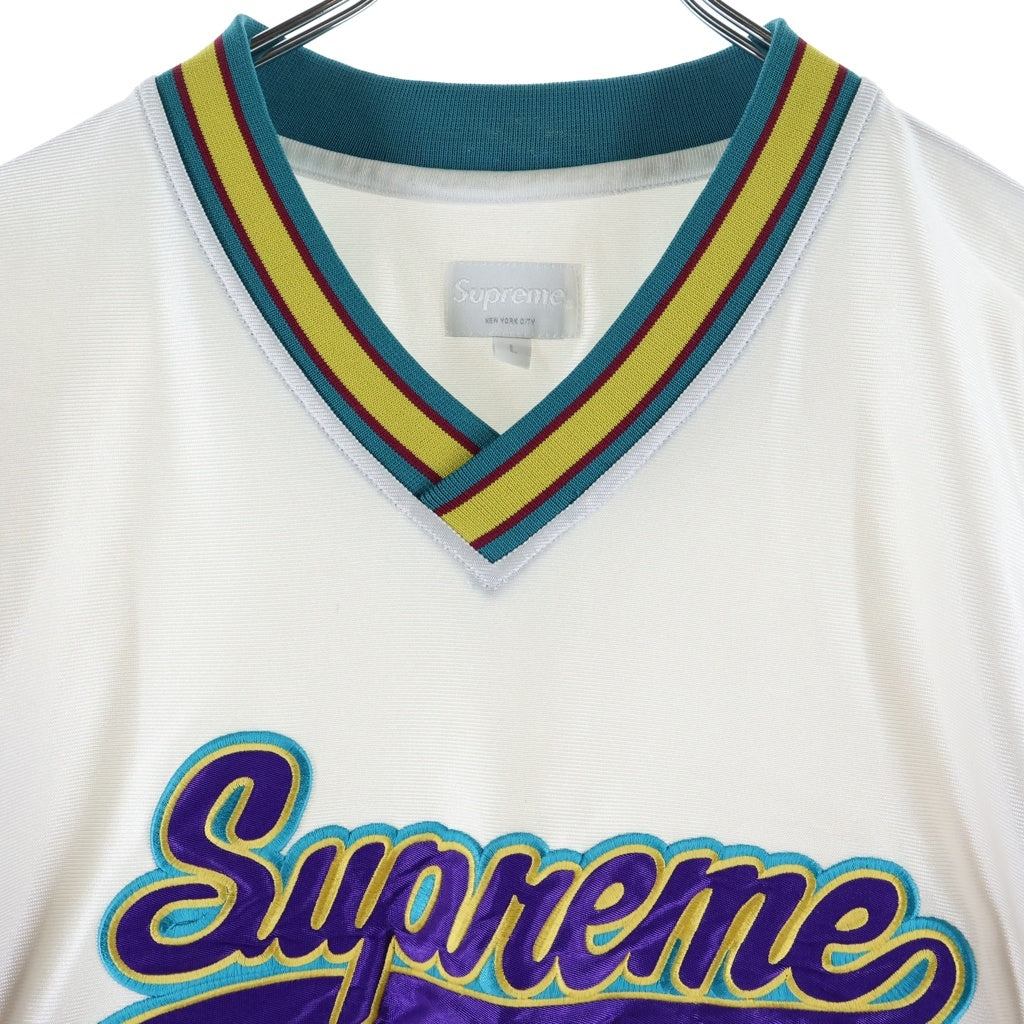 SUPREME(シュプリーム) 16AW Baseball Warm Up Top ベースボール ウォームアップ ナイロントップ 長袖カットソー ホワイト