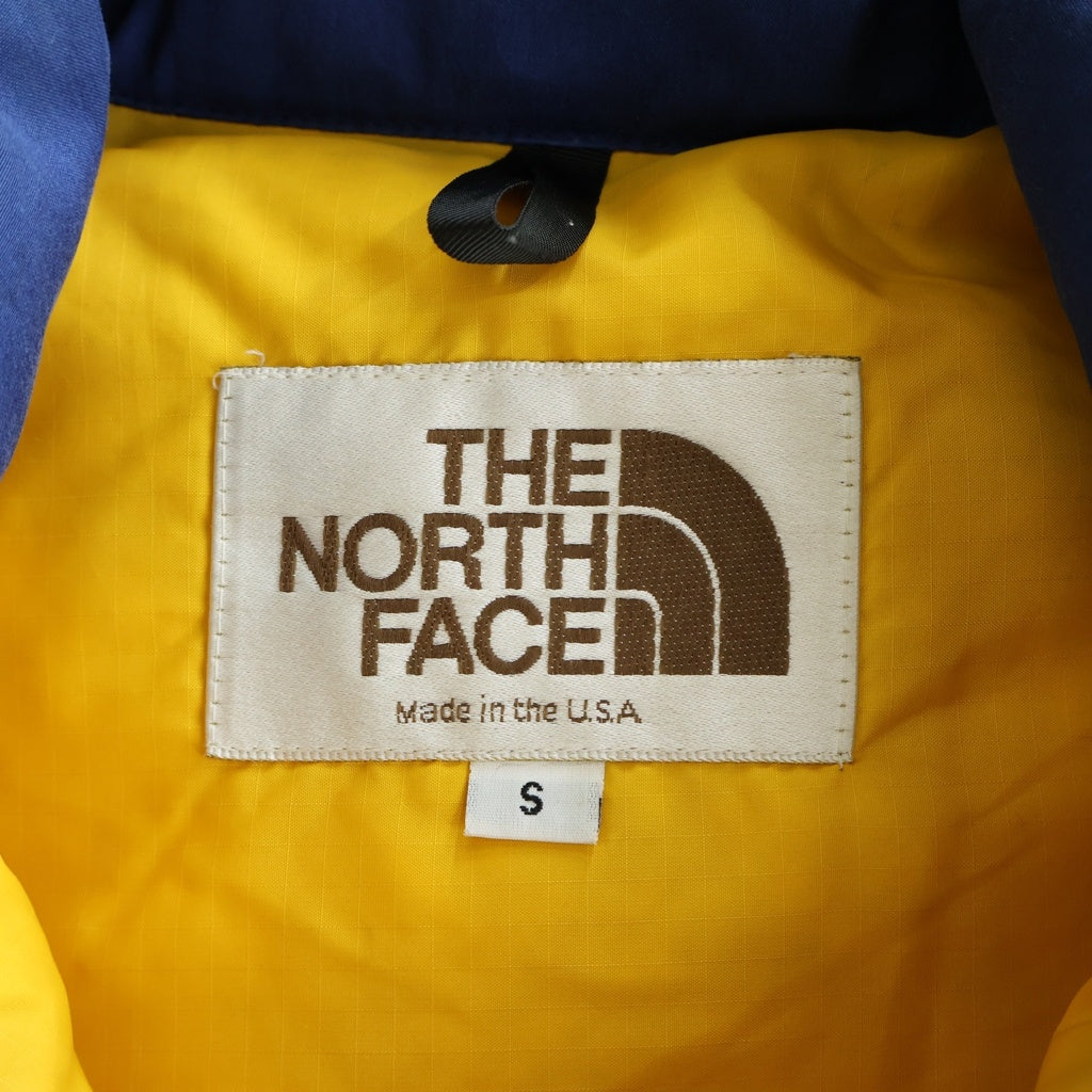 THE NORTH FACE(ザノースフェイス) 90S VINTAGE ヴィンテージ 茶タグ復刻 スナップダウンベスト ブルー/イエロー