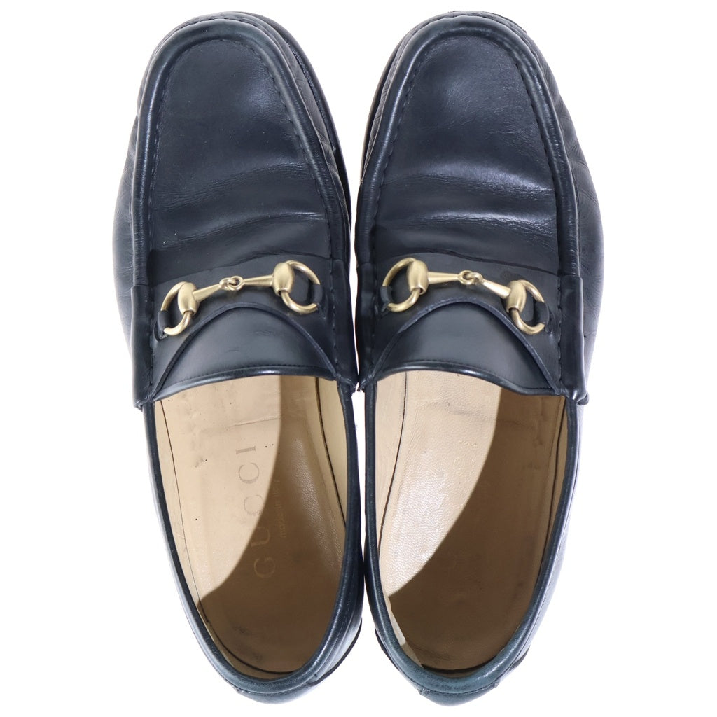 GUCCI(グッチ) ホースビットローファー レザーシューズ ブラック 110-0009
