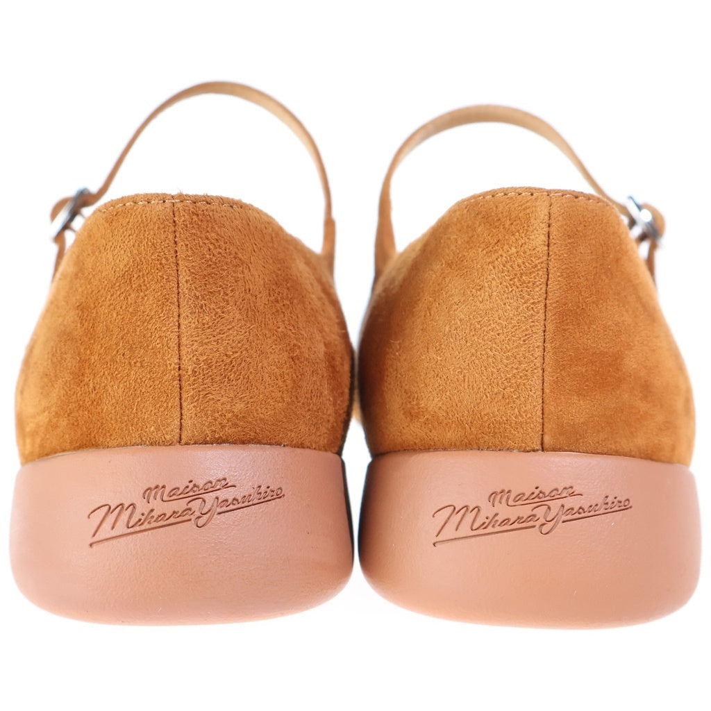 MAISON MIHARAYASUHIRO(メゾンミハラヤスヒロ) 26AW JANE SUEDE STRAP POINTED SHOES ジェーン ストラップ ポインテッドトゥ スエードパンプス レディース ブラウン B17FW717