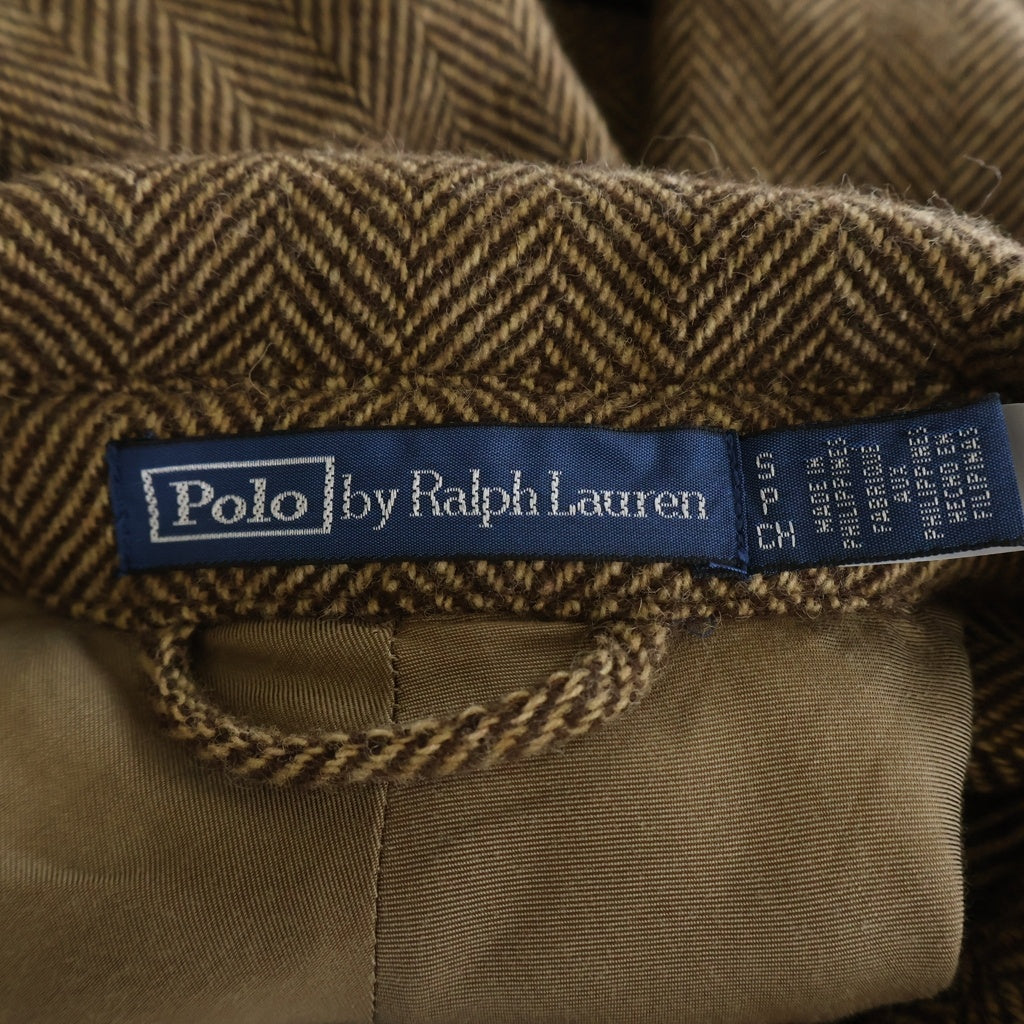 POLO RALPH LAUREN(ポロラルフローレン) ポニーエンブロイダリー ヘリンボーン ウールツイル ブルゾンジャケット スウィングトップ ブラウン 211B17301001