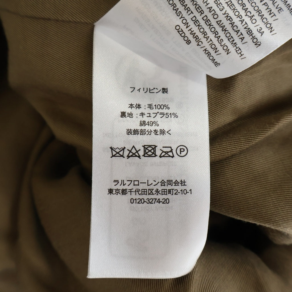 POLO RALPH LAUREN(ポロラルフローレン) ポニーエンブロイダリー ヘリンボーン ウールツイル ブルゾンジャケット スウィングトップ ブラウン 211B17301001