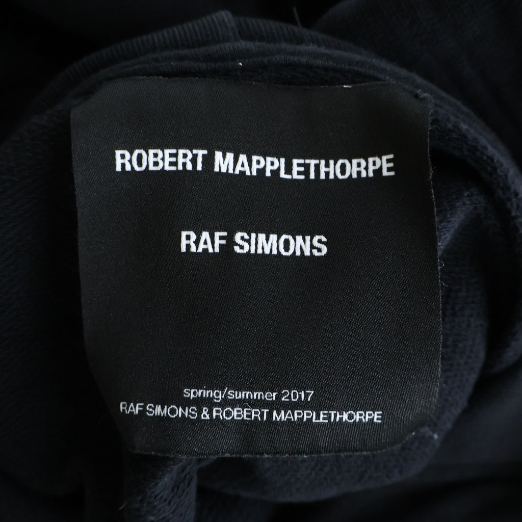RAF SIMONS(ラフシモンズ) 17SS ROBERT MAPPLETHORPE ロバートメープルソープ フォトプリント プルオーバーフーディー パーカー ブラック 171.161
