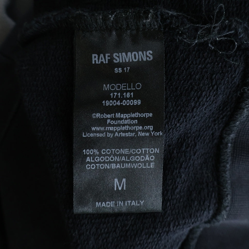 RAF SIMONS(ラフシモンズ) 17SS ROBERT MAPPLETHORPE ロバートメープルソープ フォトプリント プルオーバーフーディー パーカー ブラック 171.161