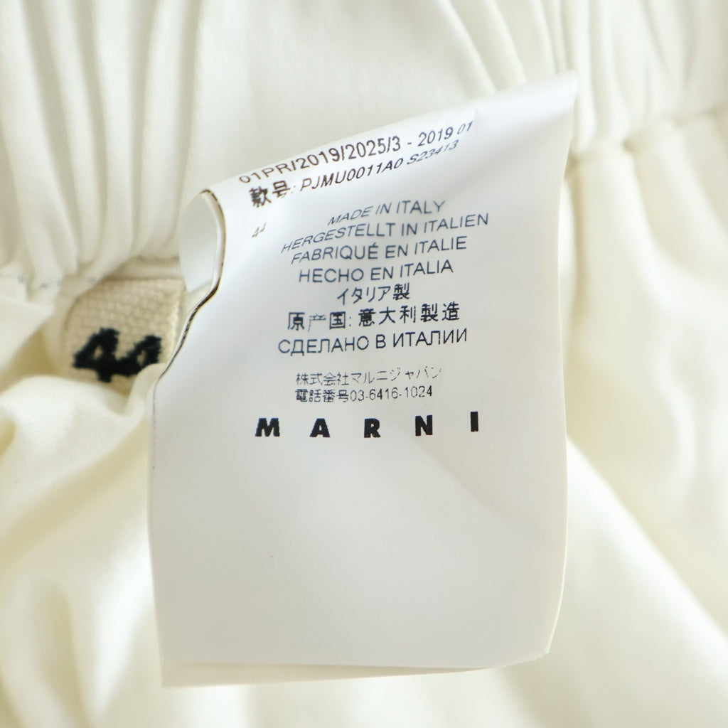 MARNI(マルニ) 19SS コットン ウエストゴム クロップドワイドパンツ アイボリー PJMU0011A0