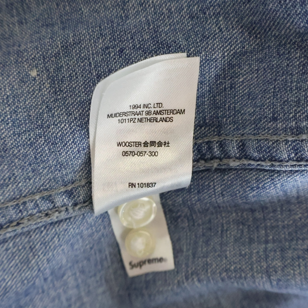 SUPREME(シュプリーム) 23SS Small Box Denim Shirt スモールボックスロゴ 長袖 デニムシャツ インディゴ