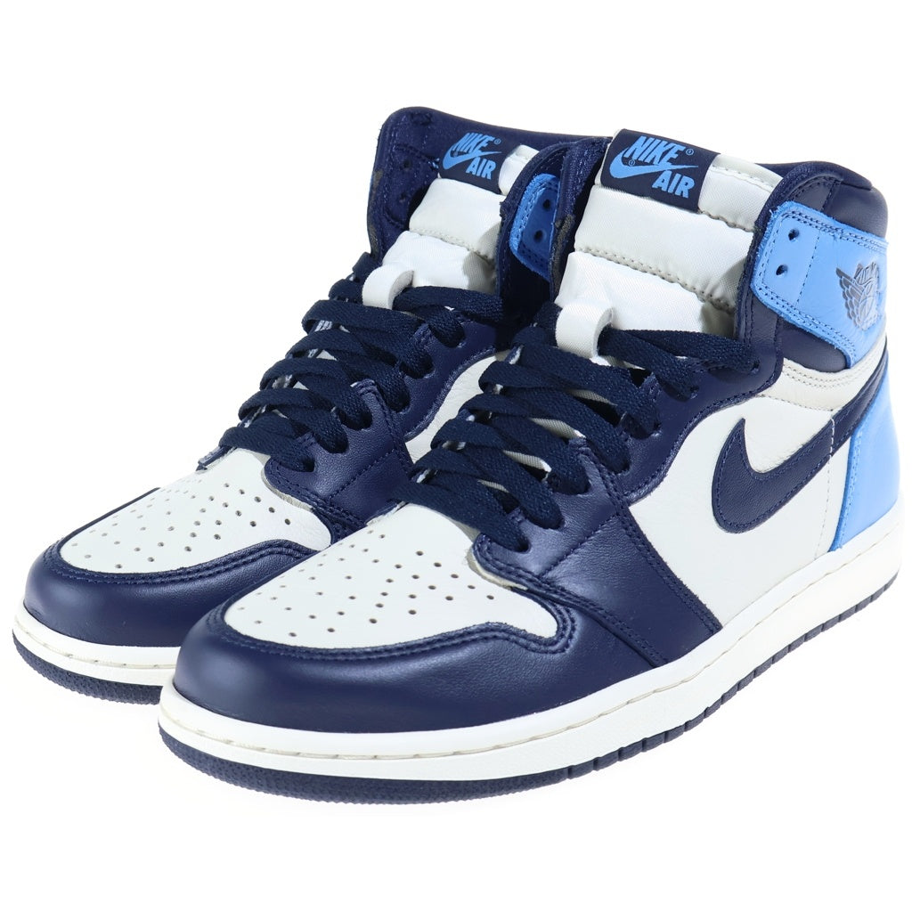 NIKE(ナイキ) AIR JORDAN 1 RETRO HIGH OG エアジョーダン1 レトロ ハイカットスニーカー ブルー/ホワイト US9/27cm 555088-140