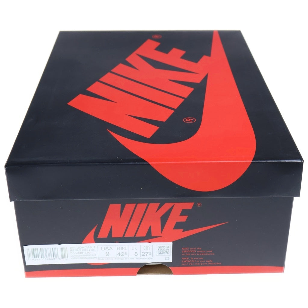 NIKE(ナイキ) AIR JORDAN 1 RETRO HIGH OG エアジョーダン1 レトロ ハイカットスニーカー ブルー/ホワイト US9/27cm 555088-140