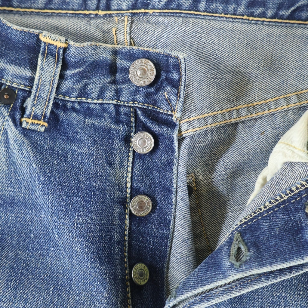 Levi's(リーバイス) 50S VINTAGE 501XX 53MODEL ヴィンテージ 53モデル 革パッチ 両面ビッグE 均等V ボタンフライ デニムパンツ インディゴ