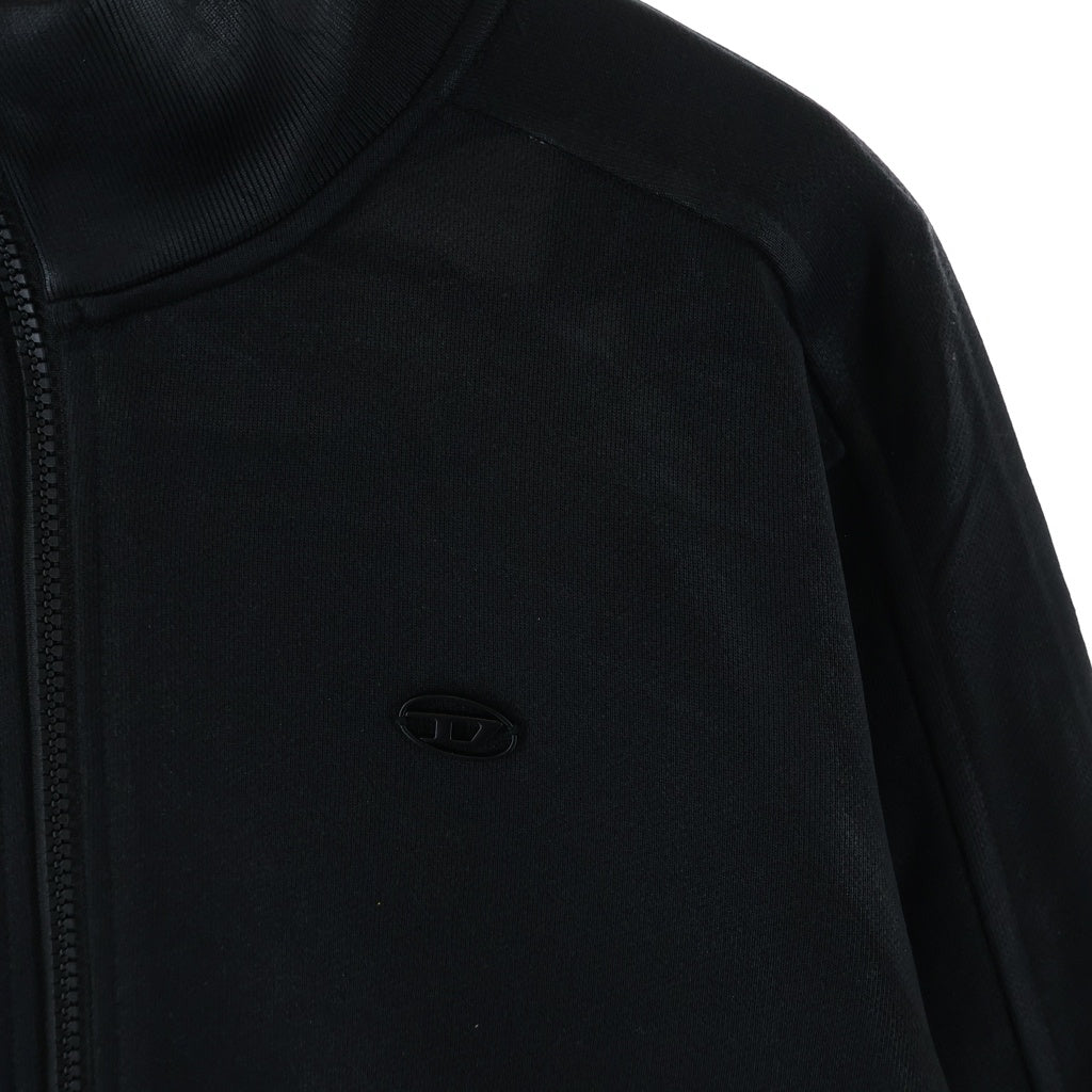 DIESEL(ディーゼル) 26AW S-GLOSSY ロゴプレート グロッシー ジップアップ トラックジャケット ブラック A22631 0NJCD
