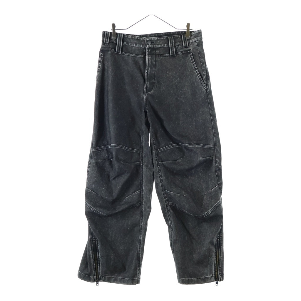 DIESEL(ディーゼル) 26AW DISTRESSED EFFECT FAUX LEATHER PANTS サイドジップ ディストレスト エフェクト フェイクレザー パンツ グレー A23026 0NJCJ