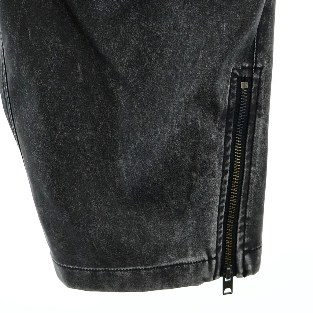 DIESEL(ディーゼル) 26AW DISTRESSED EFFECT FAUX LEATHER PANTS サイドジップ ディストレスト エフェクト フェイクレザー パンツ グレー A23026 0NJCJ