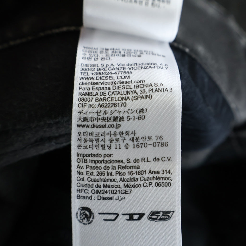 DIESEL(ディーゼル) 26AW DISTRESSED EFFECT FAUX LEATHER PANTS サイドジップ ディストレスト エフェクト フェイクレザー パンツ グレー A23026 0NJCJ