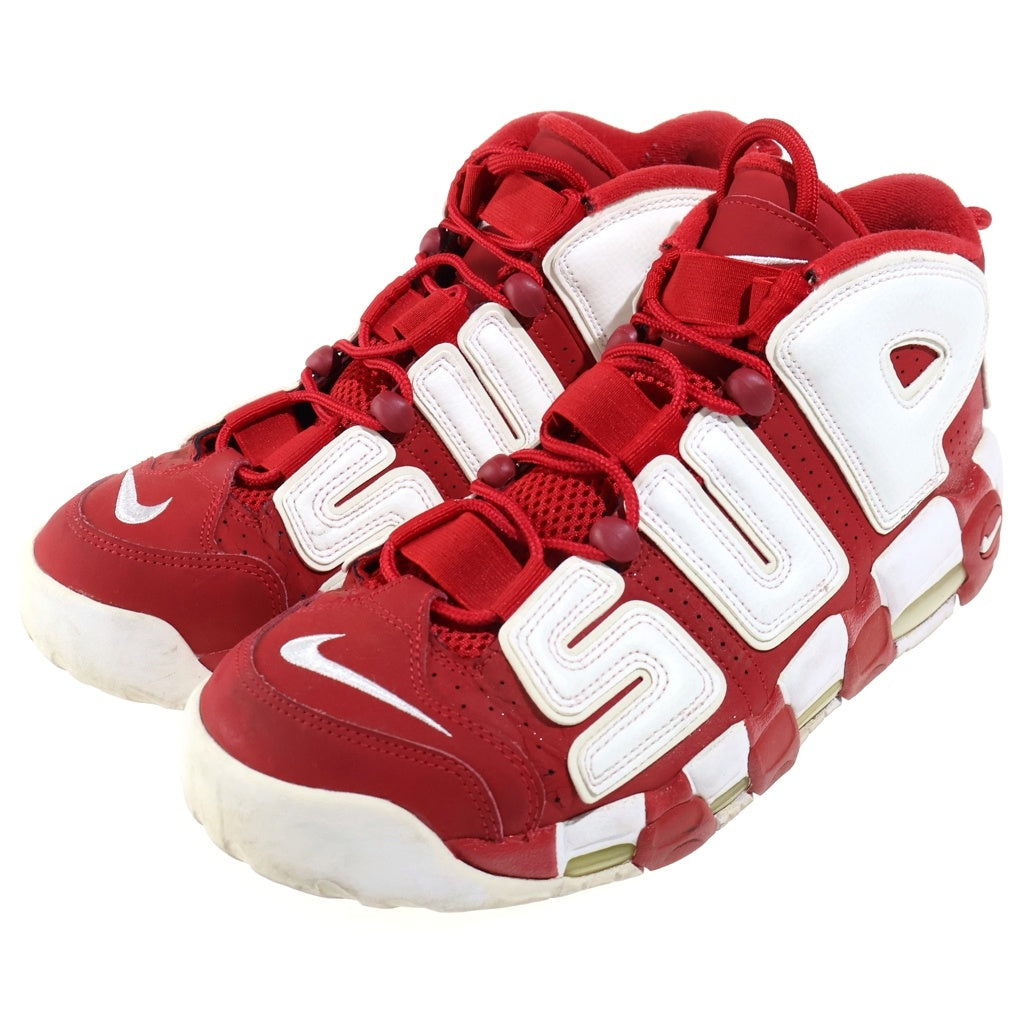 NIKE(ナイキ) 【観賞用2016年製】×SUPREME Air More Uptempo シュプリーム エアモアアップテンポ ローカットスニーカー レッド US10/28cm 902290-600