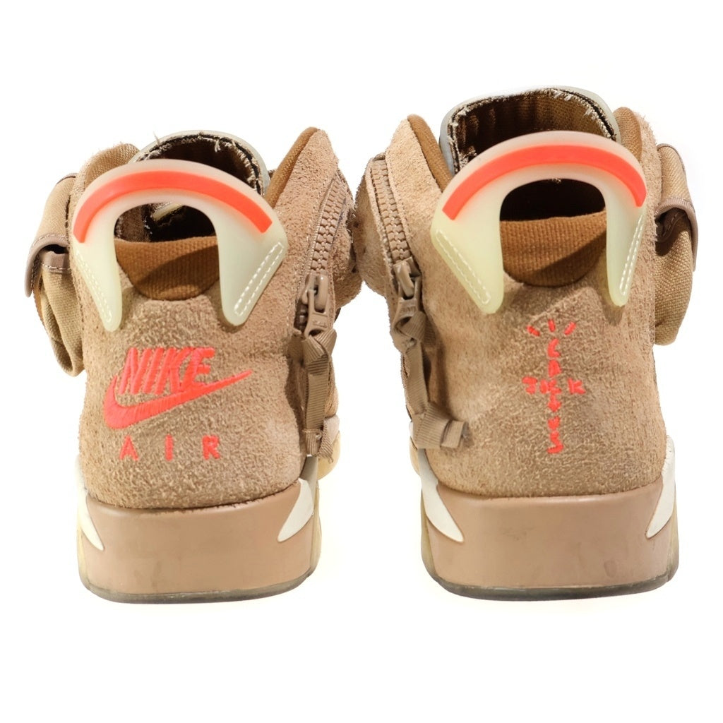 NIKE(ナイキ) ×TRAVIS SCOTT AIR JORDAN6 RETRO SP トラヴィススコット エアジョーダン レトロ ハイカットスニーカー ブラウン US10.5/28.5cm DH0690-200