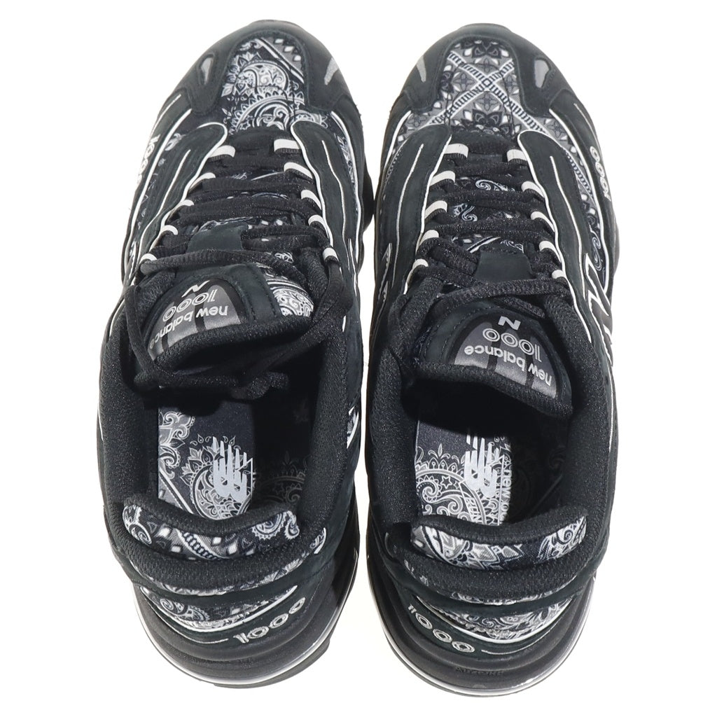 New Balance(ニューバランス) ×ATMOS アトモス別注 バンダナ ペイズリー柄 ローカットスニーカー ブラック US9/27cm M1000AP