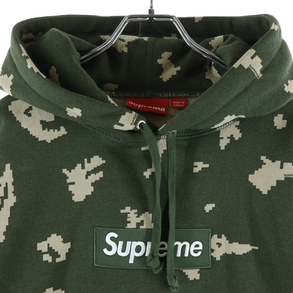 SUPREME(シュプリーム) 21AW Box Logo Hooded Sweatshirt Olive Russian Camo ロシアンカモ ボックスロゴ プルオーバーフーデッドスウェットパーカー グリーン