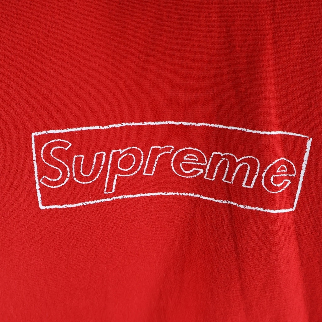 SUPREME(シュプリーム) 21SS ×KAWS Chalk Logo Hooded Sweatshirt カウズ チョークロゴ プルオーバーフーデッドスウェットパーカー レッド
