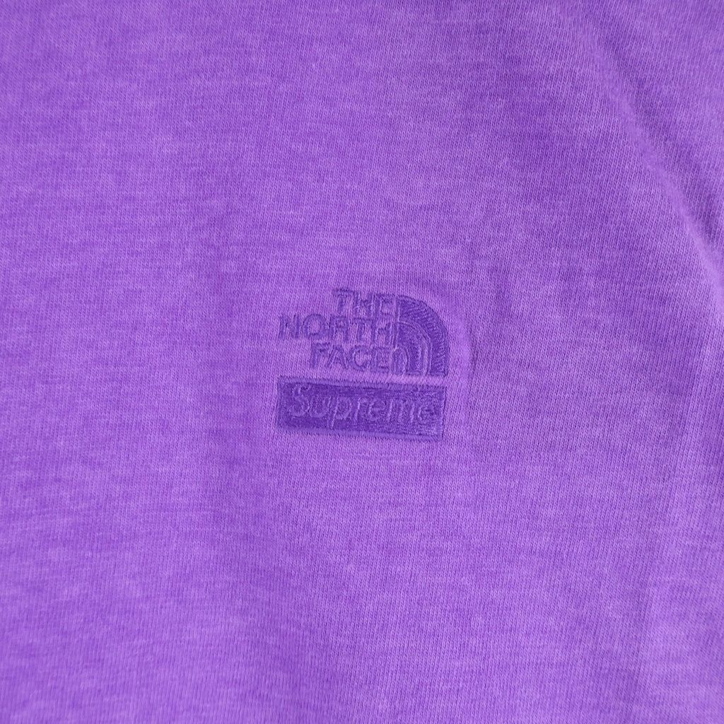 SUPREME(シュプリーム) 22AW xThe North Face Pigment Printed L/S Top ザノースフェイス ピグメント プリンテッド クルーネック長袖Tシャツ ロングスリーブカットソー パープル NF0A82SNICR