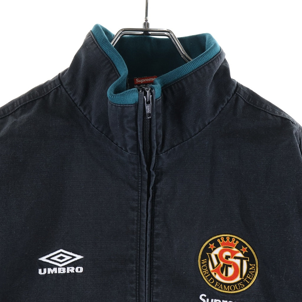 SUPREME(シュプリーム) 23AW ×UMBRO Cotton Ripstop Track Jacket アンブロ コットンリップストップ ジップアップ トラックジャケット ブラック
