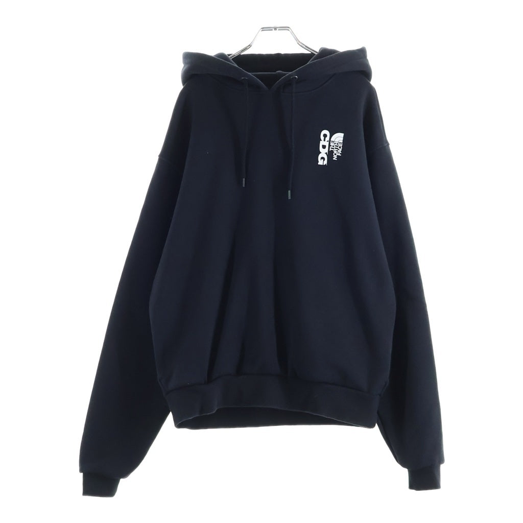 THE NORTH FACE(ザノースフェイス) ×CDG HOODIE シーディージー ロゴプリント プルオーバースウェットパーカー フーディー ブラック NT02601CD