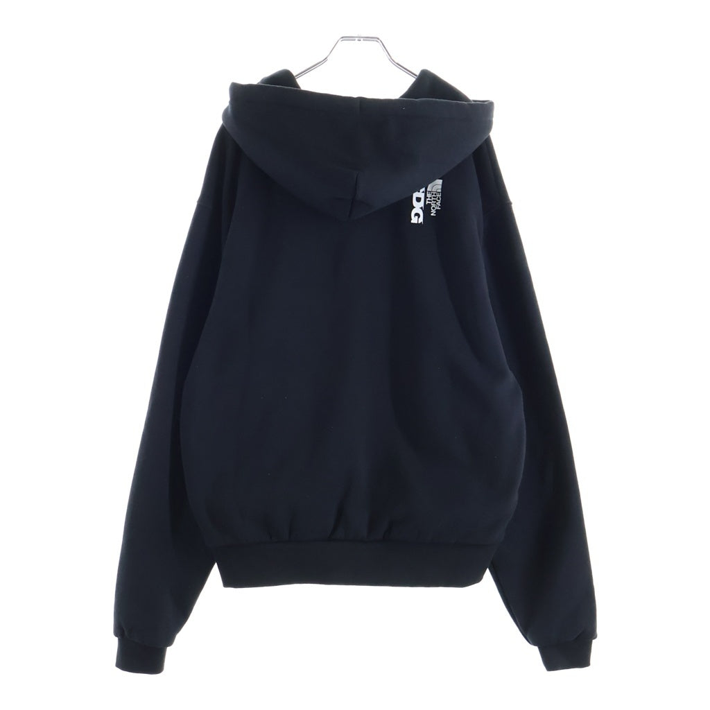 THE NORTH FACE(ザノースフェイス) ×CDG HOODIE シーディージー ロゴプリント プルオーバースウェットパーカー フーディー ブラック NT02601CD