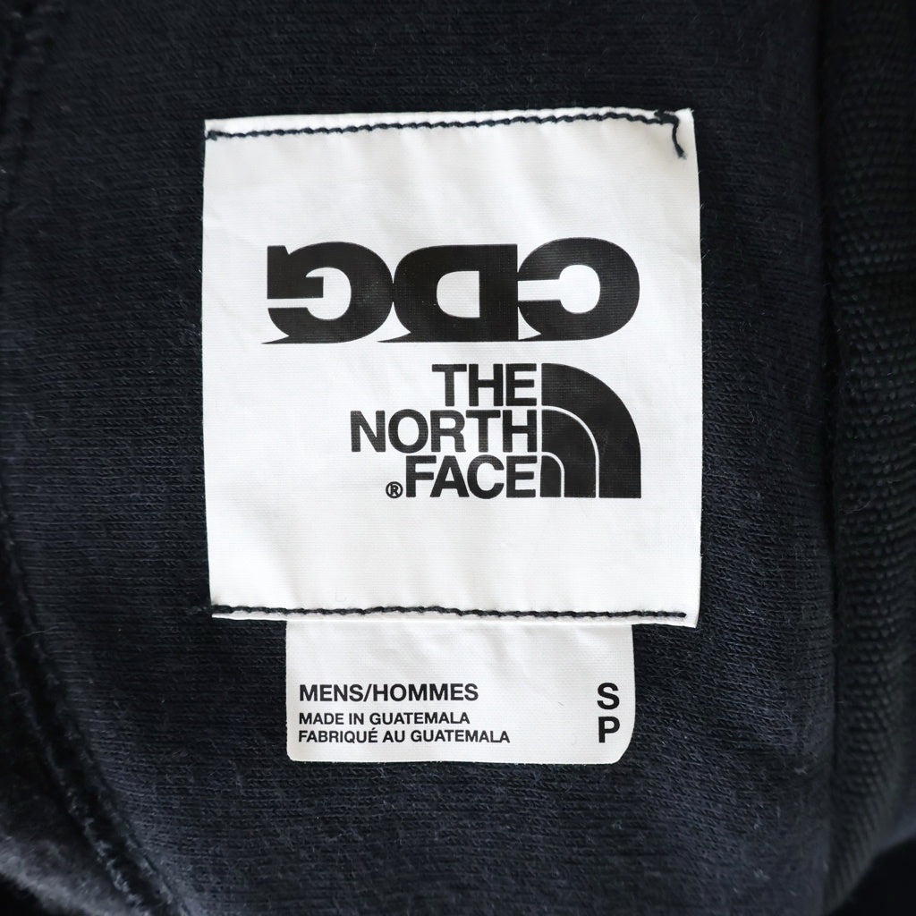 THE NORTH FACE(ザノースフェイス) ×CDG HOODIE シーディージー ロゴプリント プルオーバースウェットパーカー フーディー ブラック NT02601CD