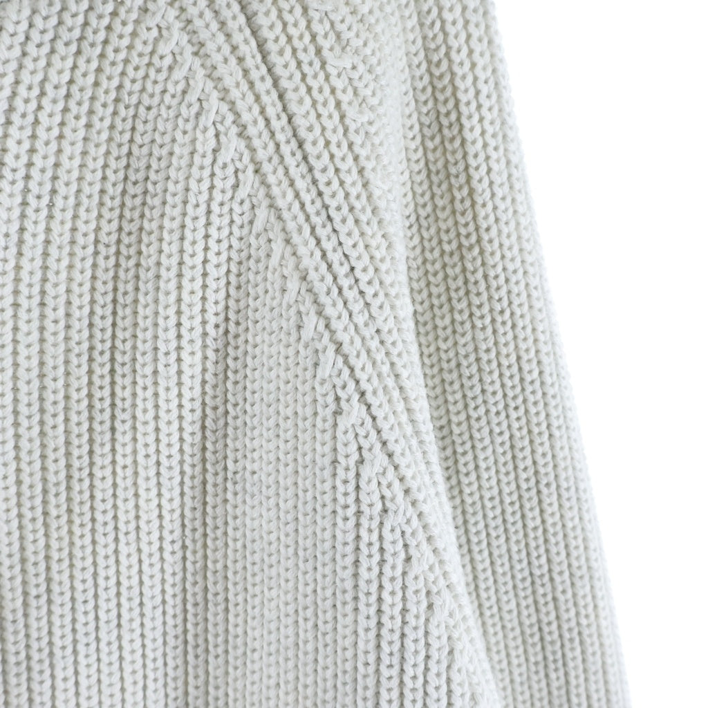 KITH(キス) Full Zip Knit Miles Hoodie ニットマイルズフーディ フルジップアップパーカー ライトグレー 26-080-060-0004