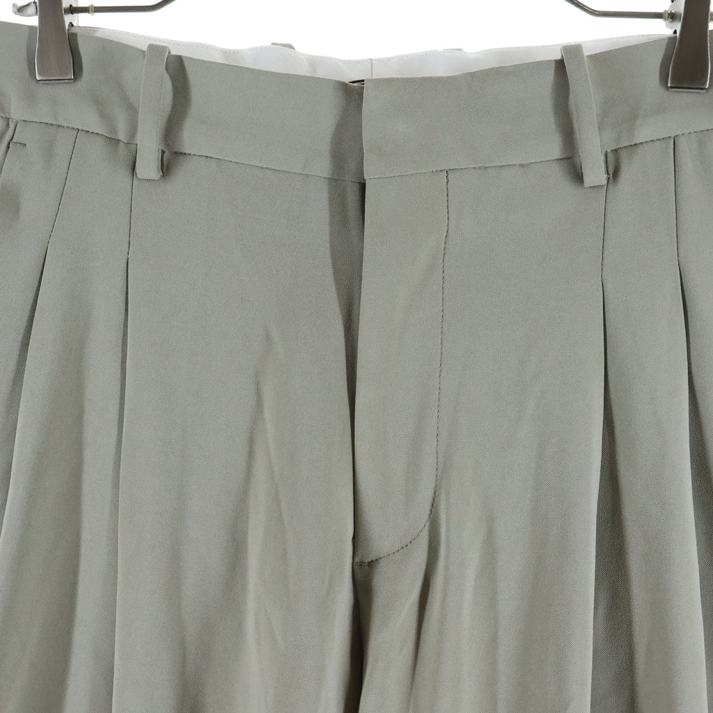KITH(キス) 26SS Double Crepe Lambert Pleated Trouser ダブルクレープ ランバートプリーツトラウザー スラックスパンツ ベージュ 26-030-060-0010